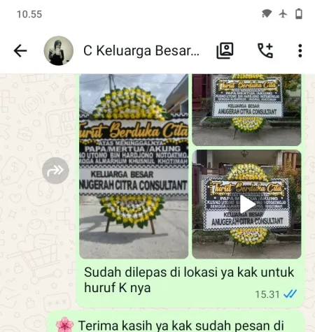 Pengiriman Papan Bunga Duka Cipinang Muara